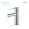 Kibi Circular X Single Handle Bathroom Vanity Sink Faucet KBF1010CH - alternate 2